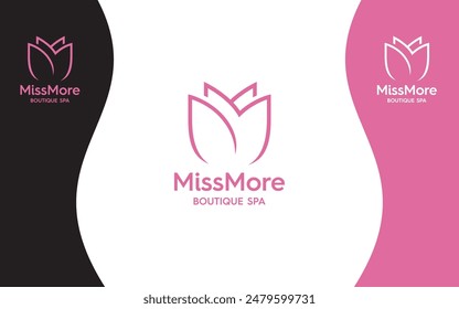 Boutique and Spa Modern logo flower 