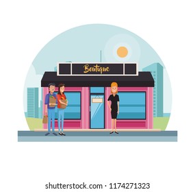 Boutique store at city