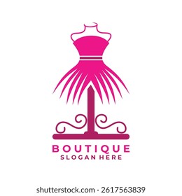 Boutique store logo design vector template