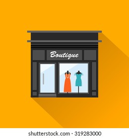 Boutique vector flat icon with long shadow