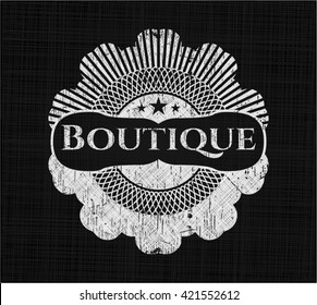 Boutique written with chalkboard texture