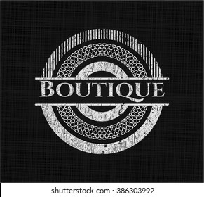 Auf einer Tafel geschriebene Boutique