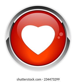 bouton internet coeur red