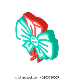 boutonniere groom flower decoration isometric icon vector. boutonniere groom flower decoration sign. isolated symbol illustration