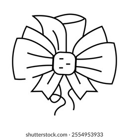 boutonniere groom flower decoration line icon vector. boutonniere groom flower decoration sign. isolated contour symbol black illustration