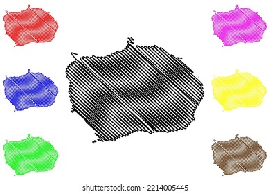 Bouvet island (Kingdom of Norway, Dependent territory of Norway) map vector illustration, scribble sketch Bouvetoya map