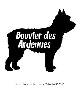 Bouvier des Ardennes
 Perro silueta perro razas logo perro monograma Vector