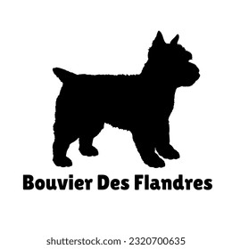  Bouvier Des Flandres Dog puppies silhouette. Baby dog silhouette. Puppy