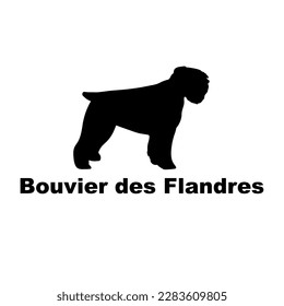 bouvier des flandres  dog silhouette dog breeds