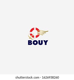 Bouy Logo Icon With Buoy Illustration For Help And Charity Company