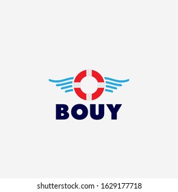 bouy logo icon with buoy illustration for help and charity company