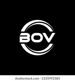 Diseño del logotipo de la letra BOV en la ilustración. Logo vector, diseños de caligrafía para logotipo, afiche, invitación, etc.