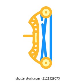 para apuntar el vector de icono de color. arco para el signo de puntería. ilustración de símbolo aislado