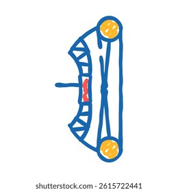 bow for aiming doodle icon sketch vector. bow for aiming sign. isolated symbol illustration