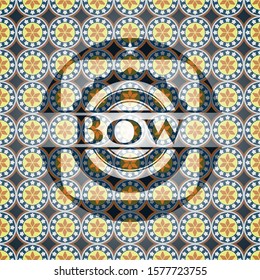 Bow arabesque emblem background. arabic decoration.