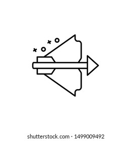 Bow archery arrow old icon. Element of history icon