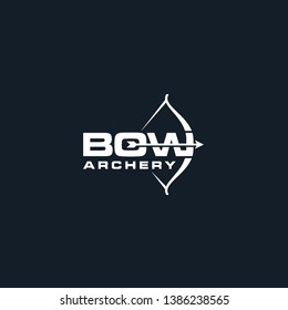 Bow Archery Logo Black White