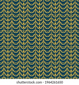 Bow and arrow abstract Imitation gold with blue design seamless patterns. A seamless vector background. blue with Imitation gold ornament. Graphic modern pattern. Simple graphic design.
