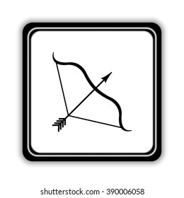 Bow and Arrow  - black vector icon