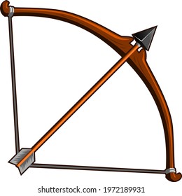 Bow and Arrow Cartoon Vector Illustration