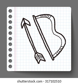 bow and arrow doodle