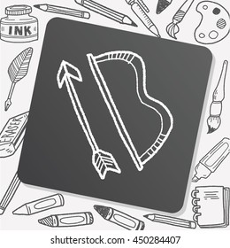 bow and arrow doodle
