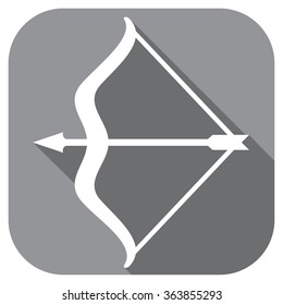 bow and arrow flat icon (zodiac sign)