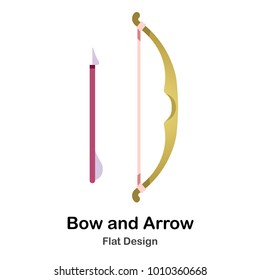 Bow and arrow Flat Illustration