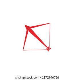 bow arrow geometric simple logo