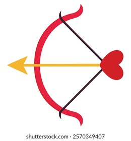 bow and arrow with heart (1) valentines day vector