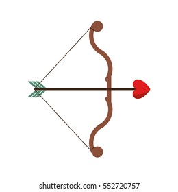 bow and arrow heart love sign