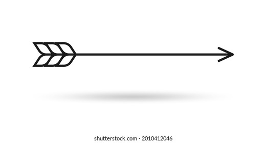 Bow arrow icon. Archery symbol. Vector illustration.