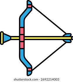 Diseño de iconos de arco y flecha