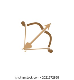 Bow arrow icon design illustration template 