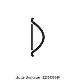 Bow and Arrow Icon Design, Vector Illustration