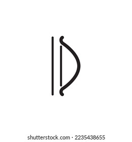 Bow and Arrow Icon Design, Vector Illustration