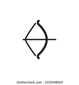 Bow and Arrow Icon Design, Vector Illustration
