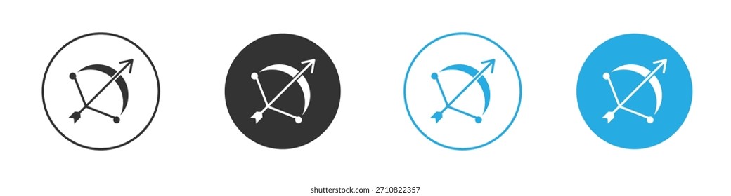 Icono de flecha de arco. Plantilla de diseño de iconos gráficos