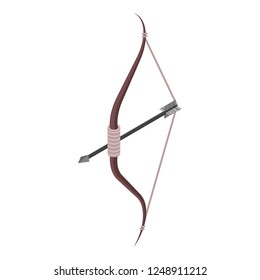 Bow and arrow icon. Isometric of bow and arrow vector icon for web design isolated on white background Bow and arrow icon. Isometric of bow and arrow vector icon for web design isolated on white background