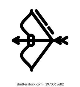 bow and arrow icon or logo isolated sign symbol vector illustration - high quality black style vector icons
