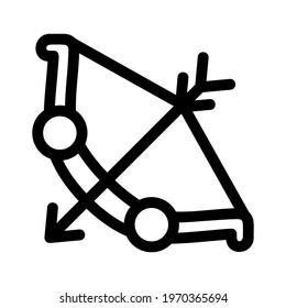 bow and arrow icon or logo isolated sign symbol vector illustration - high quality black style vector icons
