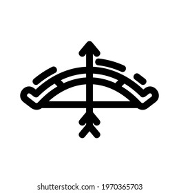 bow and arrow icon or logo isolated sign symbol vector illustration - high quality black style vector icons
