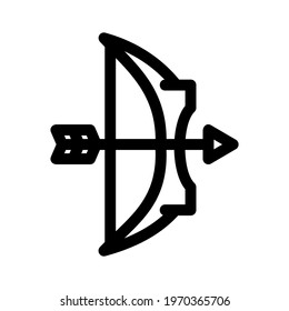 bow and arrow icon or logo isolated sign symbol vector illustration - high quality black style vector icons
