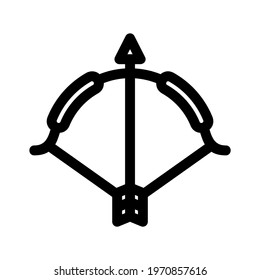 bow and arrow icon or logo isolated sign symbol vector illustration - high quality black style vector icons
