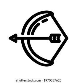 bow and arrow icon or logo isolated sign symbol vector illustration - high quality black style vector icons
