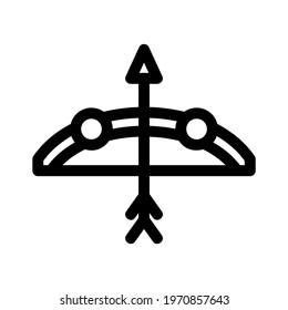 bow and arrow icon or logo isolated sign symbol vector illustration - high quality black style vector icons
