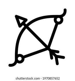 bow and arrow icon or logo isolated sign symbol vector illustration - high quality black style vector icons
