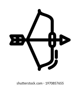 bow and arrow icon or logo isolated sign symbol vector illustration - high quality black style vector icons
