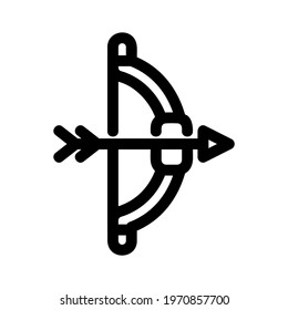 bow and arrow icon or logo isolated sign symbol vector illustration - high quality black style vector icons
