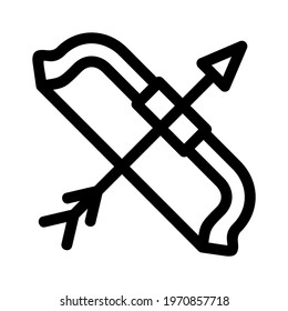 bow and arrow icon or logo isolated sign symbol vector illustration - high quality black style vector icons
